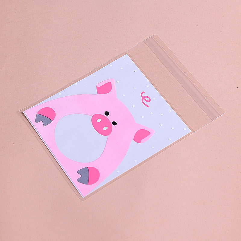 Sac autocollant rose-100pcs