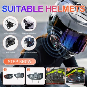 Casque d'intercom pour moto Y80-2X Full Duplex 800M, casque sans fil, haut-parleur, assistant vocal pour la conduite en extérieur, commutation - Product Image 2