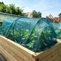 Serre de jardin pliable 300x180cm avec filet en maille et structure en fil d'acier pour la protection des plantes et légumes en extérieur
