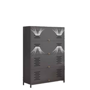 Meuble à chaussures en acier multi-niveaux, anti-poussière, ventilé, autoportant, design moderne et minimaliste pour l'entrée - Product Image 2