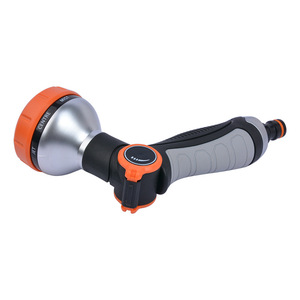 Pistola de agua Huabangshi para jardín, 8 funciones, boquilla de pulverización con pulsador, patrones variables para plantas, lavado de autos y limpieza de pisos - Product Image 2