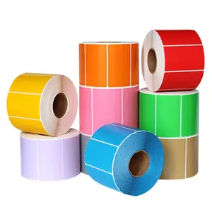 Rotolo di etichette adesive in rotolo di carta termica multicolore
