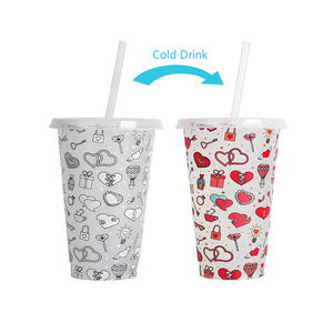 Gobelet à saké KABCKA pour boissons froides, changeant de couleur en fonction de la température, durable, en aluminium, réutilisable, 480 ml, design simple - Product Image 4