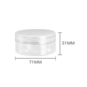 60g Customized packaging custom logo Nail Dipping Powder plastic jar with clear lids