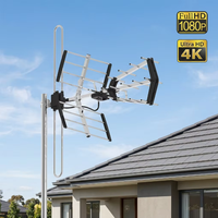 CE-Zertifizierte Aluminium UHF VHF Außen-TV-Antenne 50-80 Meilen Reichweite DVB-T2 Wasserdicht UV-Beständig für EU-Händler