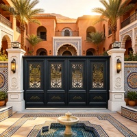 Portail de villa en aluminium de haute qualité, design personnalisé, revêtement poudré, antirouille, résistant aux UV, écologique, entrée de garage, style moderne