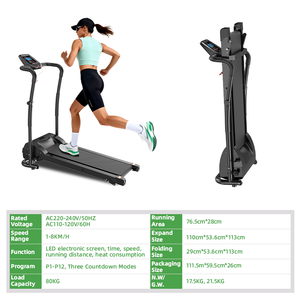 Esteira elétrica portátil com tela LCD Uso Doméstico Dobrável Máquina Running Preço De Fabricação Sem Teste De Freqüência Cardíaca - Product Image 4