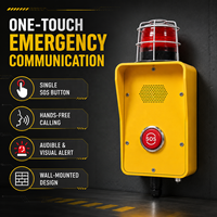Estación de Intercomunicación de Emergencia para Sitios Industriales, Montada en Pared, con Manos Libres, Certificación IP66, CE y FCC, Baliza LED y Botón SOS Personalizado