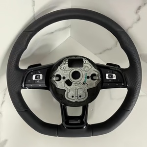 พวงมาลัยหนังแท้สำหรับ Volkswagen <span class=keywords><strong>VW</strong></span> POLO MK7 Passat Golf 4 5 6 7 8 GTI R line MK5 MK7 MK6 MK8 2015 2016 <span class=keywords><strong>2017</strong></span> - Product Image 6