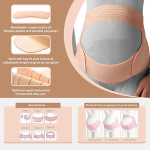 Bandes de ventre de maternité pour les femmes enceintes ceinture de grossesse réglable respirante léger soutien fort bandes de ventre de maternité - Product Image 2