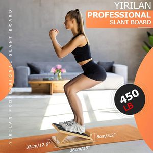 Tabla Inclinada de Madera Maciza, Plataforma Inclinada Antideslizante para Estiramiento de Pantorrillas, Banco para Rehabilitación de Piernas, Equipo de Gimnasio - Product Image 3
