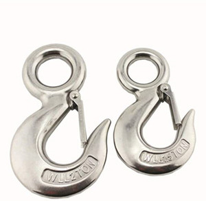 ヘビーデューティ米国型ステンレススチールアイスリップフック安全ラッチフックリフト付きチェーンアクセサリー用 - Product Image 3