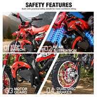 Motor Cross Mini Super 49cc Keren, Motor Saku Berbahan Bakar Gas 2 Tak untuk Anak-Anak