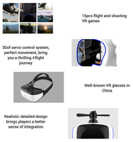 Simulateur de vol d'hélicoptère en réalité virtuelle 9D, machine de jeu d'amusement commerciale d'intérieur