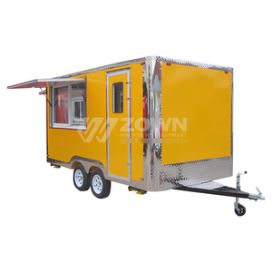Intelligent Mobile Food <b>Trailer</b> Automatic Service Fast Food Vending Cart - Product Image 3