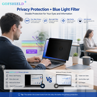 Filtre de confidentialité pour écran d'ordinateur portable Yichuang PET 28 °   Film de protection d'écran anti-espionnage, clarté HD, blocage de la lumière bleue, installation facile, OEM ODM