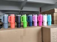 Tumbler Vakum Stainless Steel Motif Baru 40Oz Tahan Lama Dengan Tutup dan Sedotan Senada untuk Perjalanan Sehari-hari, Aktivitas Luar Ruangan, Hadiah