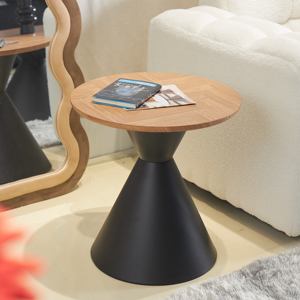 Table basse en fer couleur bois naturel style crème, ensemble de <span class=keywords><strong>tables</strong></span> <span class=keywords><strong>basses</strong></span> minimalistes pour petit appartement et salon - Product Image 4