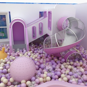 Equipo de Juegos Infantiles Comercial de <span class=keywords><strong>Madera</strong></span> Personalizado, <span class=keywords><strong>Parque</strong></span> <span class=keywords><strong>Infantil</strong></span> <span class=keywords><strong>Interior</strong></span> Comercial Morado con Tobogán y Piscina de Pelotas - Product Image 5