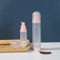 Bouteille de pompe sans air d'emballage cosmétique durable de 100ml pour la lotion d'huile essentielle de sérum de soin de peau avec sérigraphie