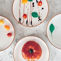 Ensemble d'assiettes en céramique Mora, 7.8 po-Lot de 6-Le dessert, la salade, l'apéritif, le petit dîner, etc. Micro-ondes, four et vaisselle