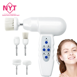 Spa Machine Deep Cleaning Electric Exfoliating <strong>Rotating</strong> Massage <strong>Device</strong> 5 in 1 Face Cleaner Scrubber Facial Cleansing Brush - Product Image 1