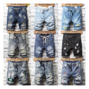 Shorts Vaqueros Retro Lavados Personalizados de Fabricante Chino, Shorts de Mezclilla Rasgados para Hombre, Ropa Urbana de Fabricante Vaquero - Product Image 2