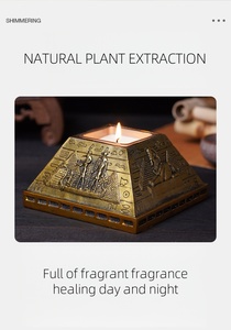 เทียนหอมอโรมาเธอราพีจากถั่วเหลือง ทำมือ กลิ่นหอมตามสั่ง รูปทรงพีระมิด สำหรับเทศกาลดีวาลี เป็นมิตรกับสิ่งแวดล้อม ติดทนนาน - Product Image 6