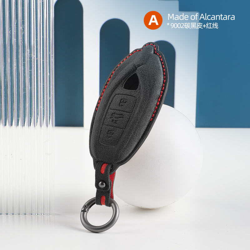 #9002 Black+Red Stitching