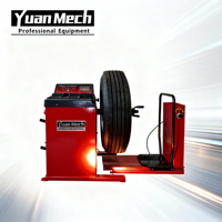 Équilibreuse et aligneuse de roues de camion automatique YuanMech, homologuée CE, capacité maximale de roue 200 kg
