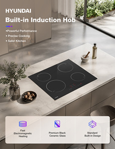 Table <span class=keywords><strong>de</strong></span> cuisson à induction encastrable grand format HYUNDAI 4 zones 77CM Vitroceramique avec deux zones <span class=keywords><strong>de</strong></span> cuisson <span class=keywords><strong>de</strong></span> 210mm et capteur <span class=keywords><strong>de</strong></span> plaque - Product Image 5