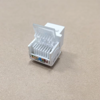 Adaptador de conector trapezoidal sin herramientas RJ45 Cat5e, esquema de cableado codificado por colores, soporte a presión, piezas de Telecomunicaciones