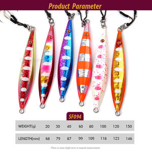 Seafox OEM nouveau <span class=keywords><strong>moule</strong></span> dur en <span class=keywords><strong>plomb</strong></span> en métal lumineux 20g-150g leurres de pêche à la turlutte en haute mer à pas lent pour bar de mer imprimé - Product Image 4