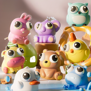 Creative Eye Blowing Cute Pet Pinching and Relaxing Squeezing Little Dragon Ventilating Cooling Latex Washable Cube Pattern Toy - Product Image 2