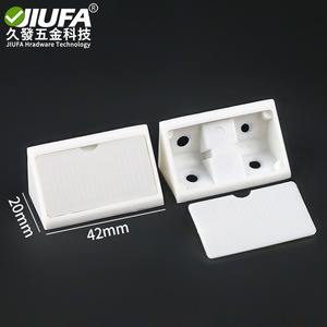 Support d'angle en plastique Jiufa 42x20mm, moulage monobloc pour support d'étagère de meuble - Product Image 1