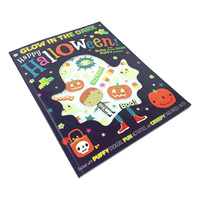 Servicio de Impresión de Libros de Actividades de Halloween para Niños Personalizados OEM con Impresión de Libros con Pegatinas Brillantes en la Oscuridad y con Relieve