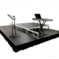 Plateforme de scène portable en aluminium 4'x4' pour événements de concert en intérieur/extérieur