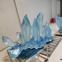 Décoration personnalisée en résine transparente lumineuse à LED pour rochers, aménagement paysager, centres commerciaux, bureaux de vente, hôtels