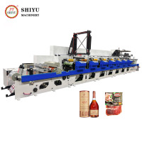 Mesin Cetak Flexo Horizontal 5 6 7 8 Warna dengan Motor Servo Ganda untuk Label Kertas Film dan Bahan Gulungan