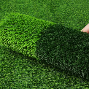 Tapis en gazon artificiel PE+PP ignifuge et imperméable de haute densité, hauteur de poils 10mm/20mm/30mm, durable, pour gymnases et terrains de sport scolaires - Product Image 1