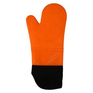 Nouveaux gants en silicone de cuisine résistants à la chaleur à ouverture oblique personnalisés avec coton intérieur chaud - Product Image 1