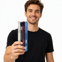 Panel Belakang yang Dapat Disesuaikan untuk Casing Ponsel Anti-Sidik Jari Magnetik TPU+PC Tahan Guncangan untuk IPhone17 &18 Pro/Pro Max