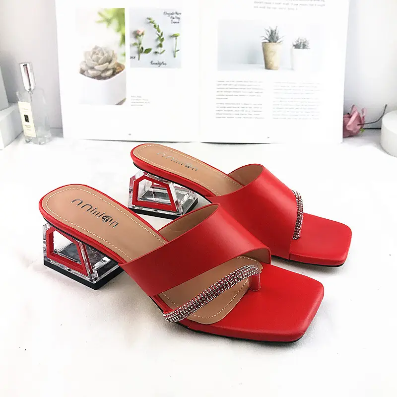 Hot Wholesale Luxury Sandals for Women Repliate Trendy Heels Brand Summer Designer Custom Slippers 2022