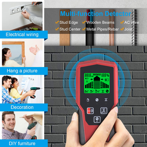 EOUTIL TH600 Joist Stud Finder warna merah mendeteksi kayu dan kancing logam/AC kawat hidup dan besi/Non-Ferrous detektor logam - Product Image 5