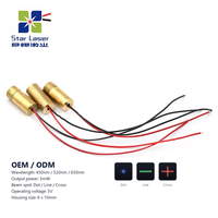 Harga Pabrik Modul Laser Titik Biru 5mW 450nm dengan Kabel untuk Instrumen Kalibrasi Penyelarasan Tanpa PCBA