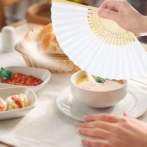 Handheld Bamboo <b>Fans</b> Foldable DIY <b>Wedding</b> Decoration Carved Style for Summer Parties and Dancing Love Theme - Product Image 3