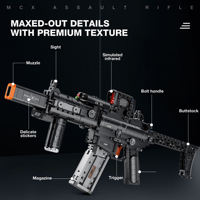 Ensemble de construction tactique modulaire Reobrix 77025 pour adultes avec 1589 pièces, modèle de pistolet, blocs de construction, briques, jouet