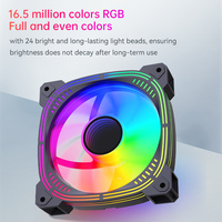 Ventilateur de refroidissement AntarcChill Case Cooler Fan NOUVEAU design avec miroir infini 6 broches RGB pour ordinateur, ventilateur de refroidissement de radiateur 120 mm