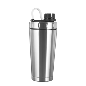 Botol Minuman Olahraga OEM Protein <span class=keywords><strong>Shaker</strong></span>, Botol Air Logam Stainless Steel dengan Tutup - Product Image 6