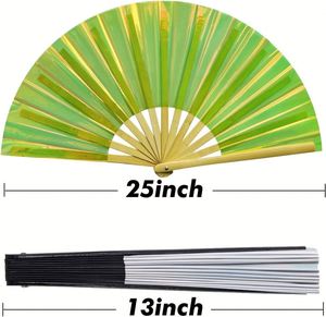 Nuevo Ventilador de Mano con Luz UV de Neón, Diseño Artesanal de Bambú, 2023 - Product Image 3